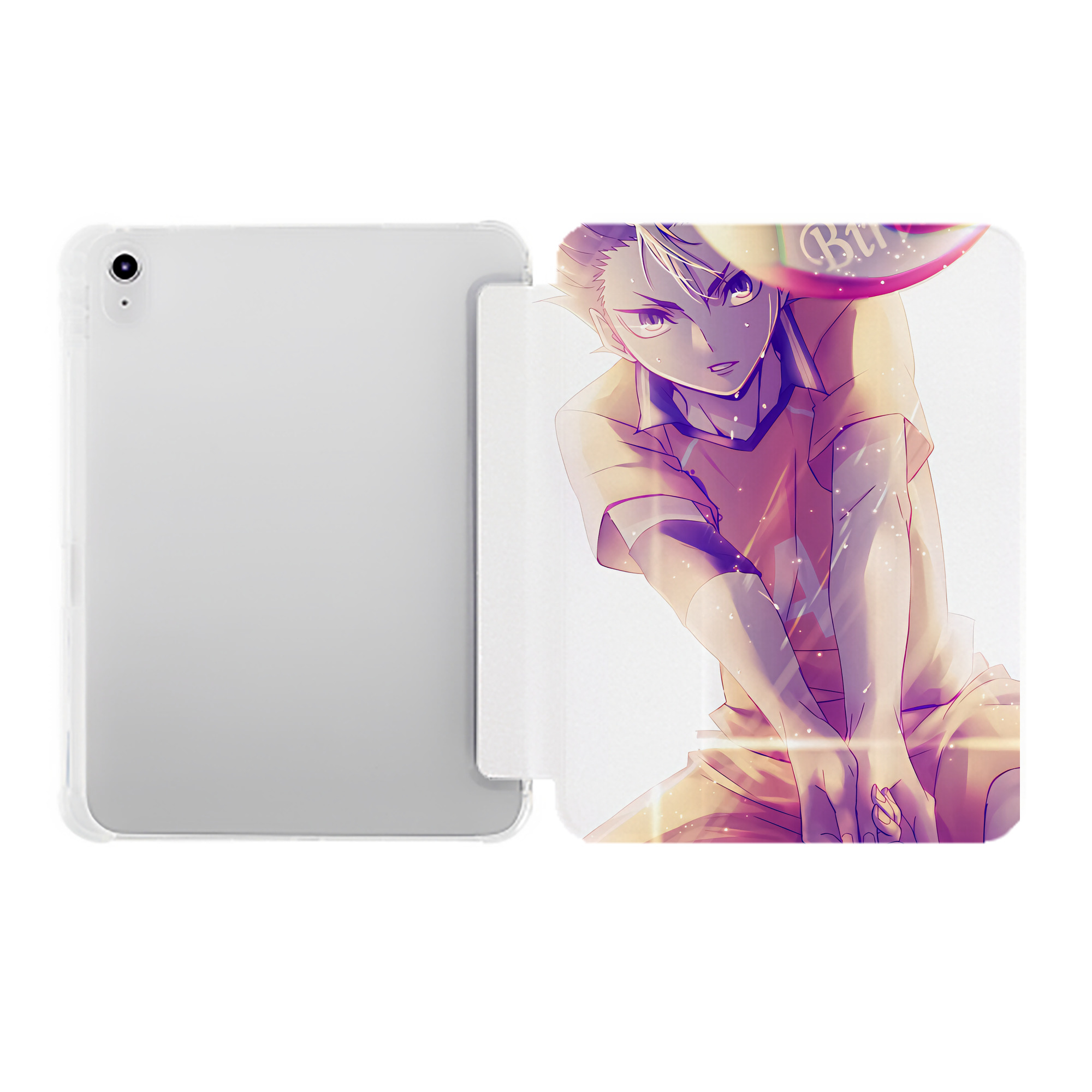 （画像用） ハイキュー!! Haikyu!! IPad ケース ペン収納付き 三つ折りスタンド PUレザー×シリコン 対応機種9.5/10.5/10.9インチ